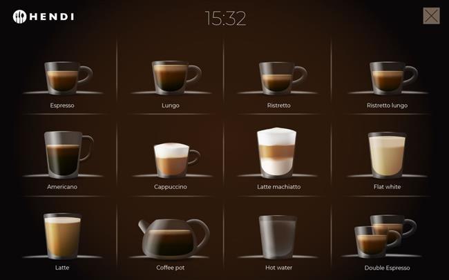 Ekspres Hendi 209950 - rodzaje kaw